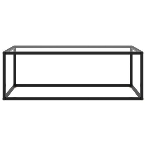 vidaXL Coffee Table Black with Tempered Glass 39.4"x19.7"x13.8"