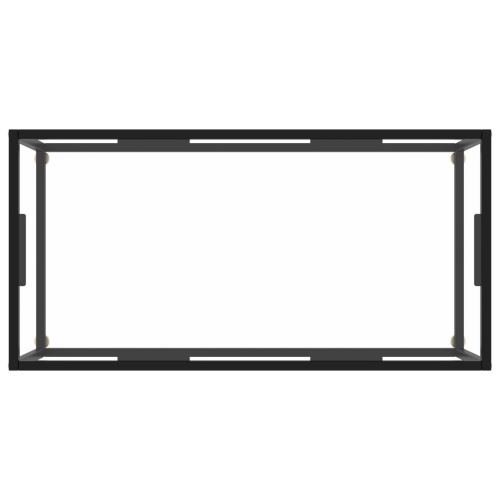 vidaXL Coffee Table Black with Tempered Glass 39.4"x19.7"x13.8"
