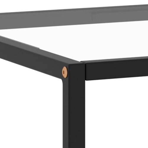 vidaXL Coffee Table Black with Tempered Glass 39.4"x19.7"x13.8"
