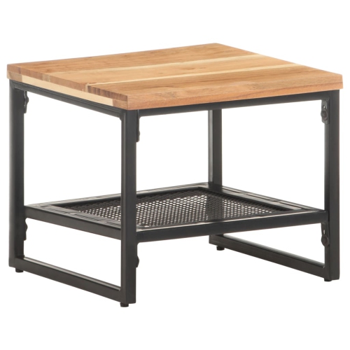 vidaXL Side Table 15.7"x15.7"x13.8" Solid Acacia Wood