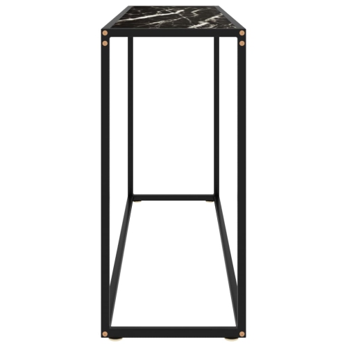 vidaXL Console Table Black 47.2"x13.8"x29.5" Tempered Glass