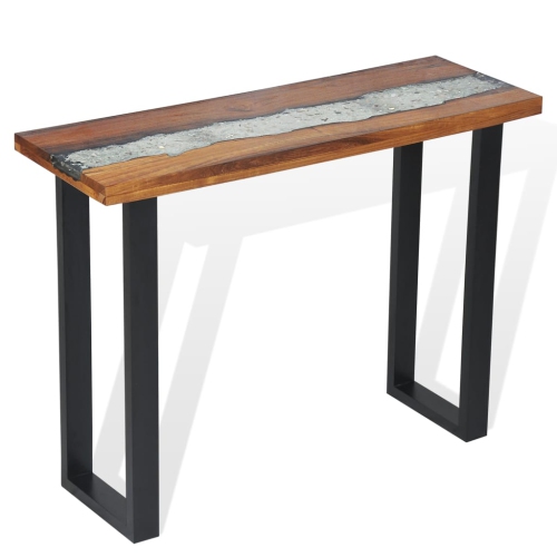 vidaXL Console Table Teak 39.4"x13.8"x29.5"