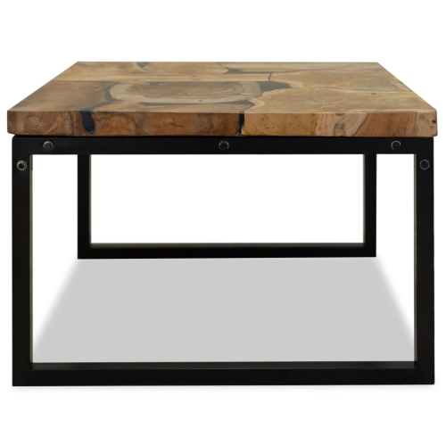 vidaXL Coffee Table Teak Resin 23.6"x23.6"x15.7"