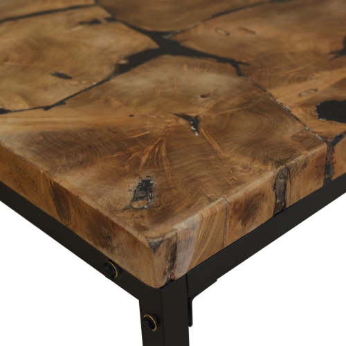 vidaXL Coffee Table Teak Resin 23.6"x23.6"x15.7"
