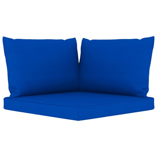 vidaXL Pallet Sofa Cushions 3 pcs Blue Fabric