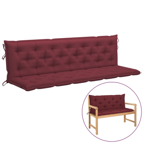 Coussin VidaXL pour chaise pivotante, tissu rouge vin, 78.7 po