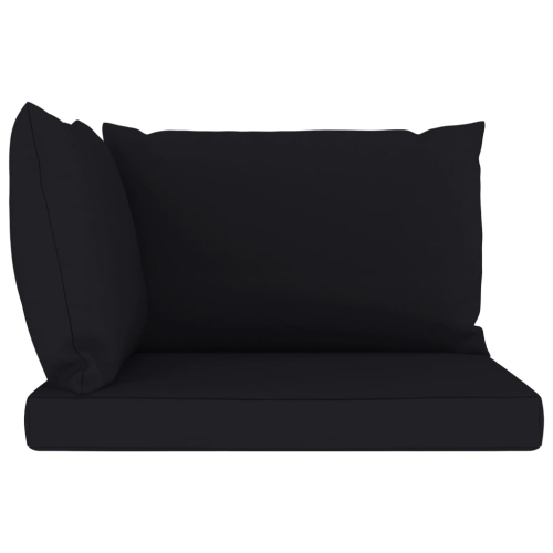 vidaXL Pallet Sofa Cushions 3 pcs Black Fabric