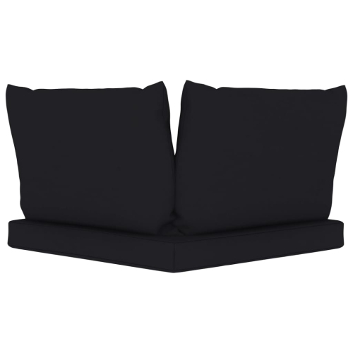 vidaXL Pallet Sofa Cushions 3 pcs Black Fabric
