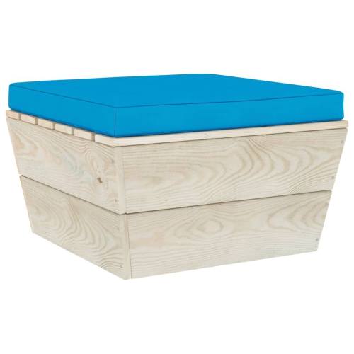VIDAXL  Pallet Ottoman Cushion Fabric In Light Blue