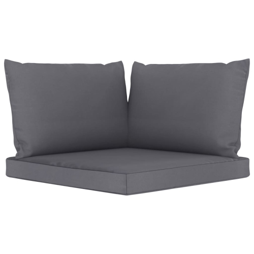 vidaXL Pallet Sofa Cushions 3 pcs Anthracite Fabric