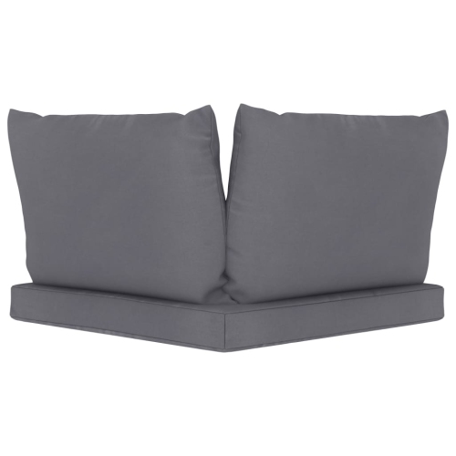 vidaXL Pallet Sofa Cushions 3 pcs Anthracite Fabric