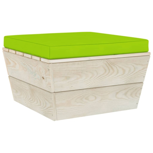 VIDAXL  Pallet Ottoman Cushion Bright Fabric In Green