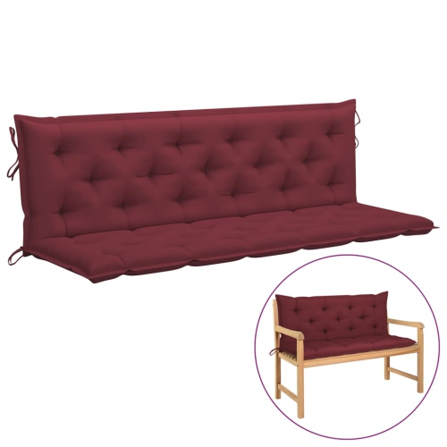 Coussin VidaXL pour chaise pivotante, tissu rouge vin, 70.9 po