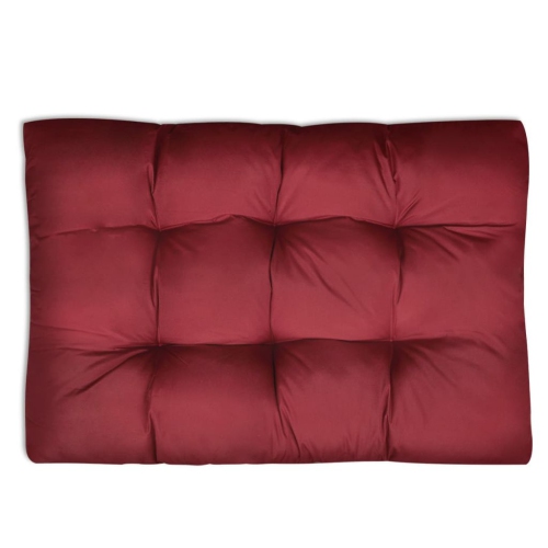 Coussin de siège recouvert de rouge vin de 47.2 x 31.5 x 3.9 po VidaXL