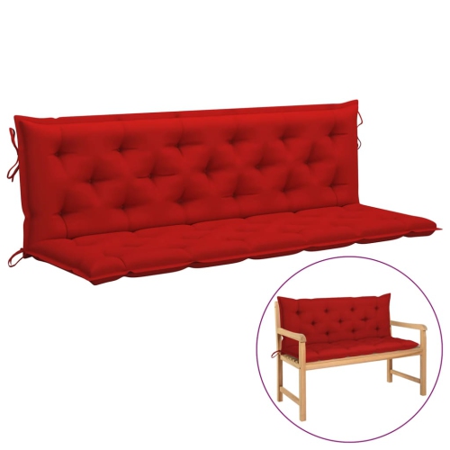 Coussin VidaXL pour chaise pivotante, tissu rouge, 70.9 po