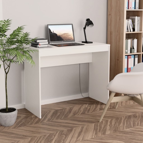 vidaXL Desk White 35.4"x15.7"x28.3" Chipboard