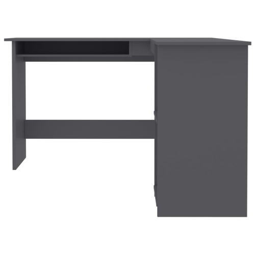 vidaXL L-Shaped Corner Desk Gray 47.2"x55.1"x29.5" Chipboard