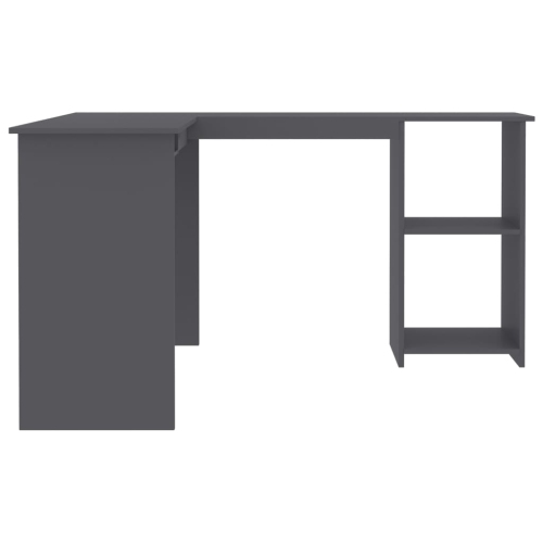 vidaXL L-Shaped Corner Desk Gray 47.2"x55.1"x29.5" Chipboard
