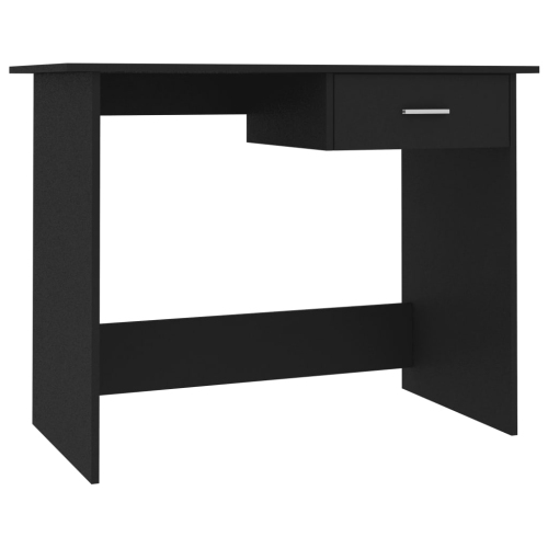 vidaXL Desk Black 39.4"x19.7"x29.9" Chipboard
