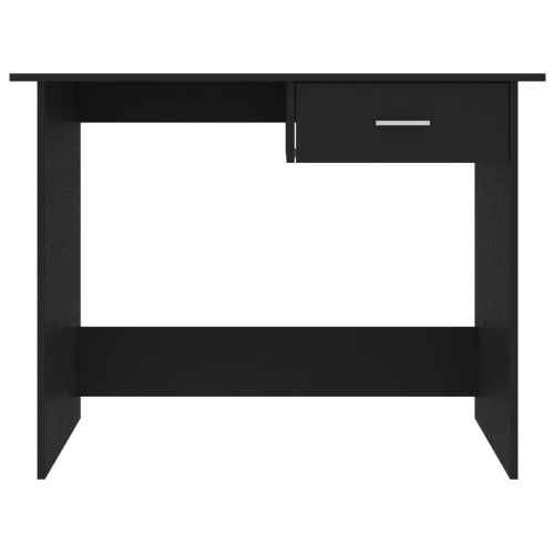 vidaXL Desk Black 39.4"x19.7"x29.9" Chipboard