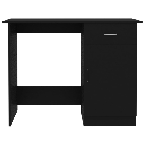 vidaXL Desk Black 39.4"x19.7"x29.9" Chipboard