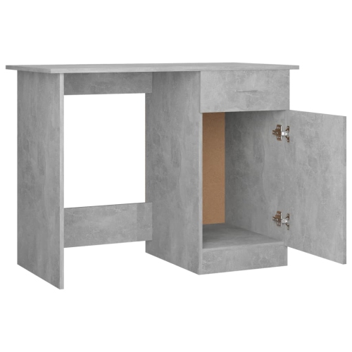 vidaXL Desk Concrete Gray 39.4"x19.7"x29.9" Chipboard