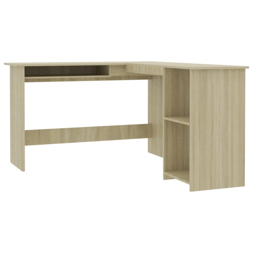 vidaXL L-Shaped Corner Desk Sonoma Oak 47.2"x55.1"x29.5" Chipboard
