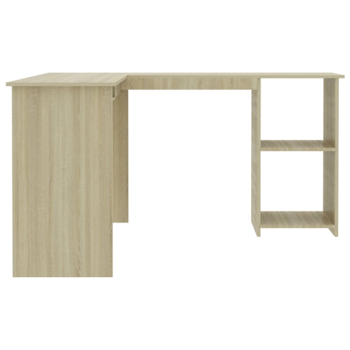 vidaXL L-Shaped Corner Desk Sonoma Oak 47.2"x55.1"x29.5" Chipboard