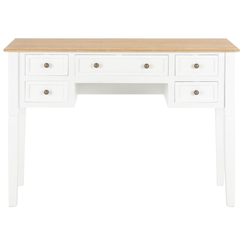vidaXL Writing Desk White 43.1"x17.7"x30.5" Wood
