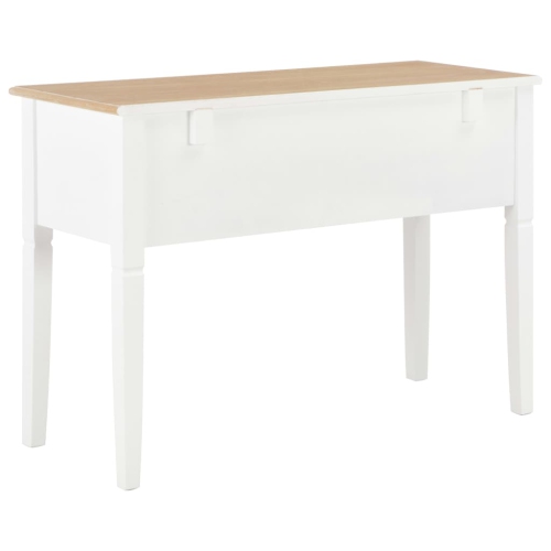 vidaXL Writing Desk White 43.1"x17.7"x30.5" Wood