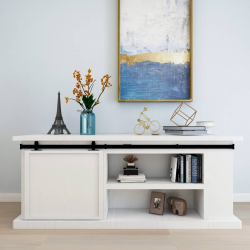 vidaXL Mini Sliding Barn Door Kit Carbon Steel 72"