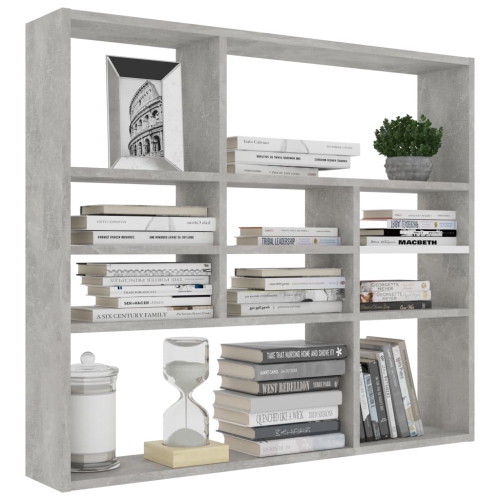 Tablette murale en béton gris VidaXL de 35.4 x 6,3 x 30,7 po