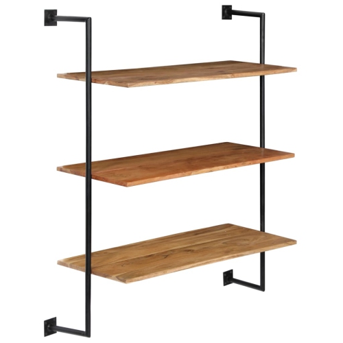 VIDAXL  Wall Shelf 37"x13.7"x44.4" Solid Acacia Wood