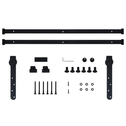 vidaXL Mini Sliding Barn Door Kit Carbon Steel 78.7"