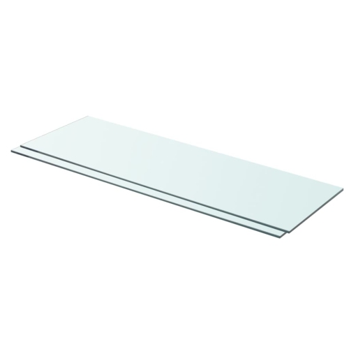 VIDAXL  Shelves 2 PCs Panel Glass Clear 31.5"x9.8"
