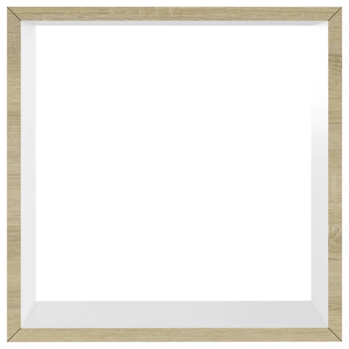 3 tablettes cubiques vidaXL blanc et chêne de Sonoma