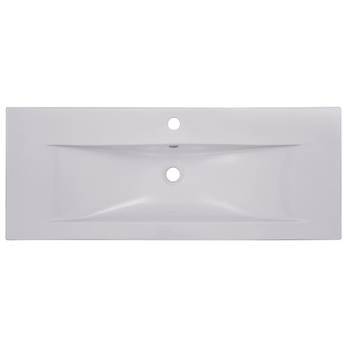 vidaXL Built-in Basin 39.8"x15.6"x7.3" Ceramic White