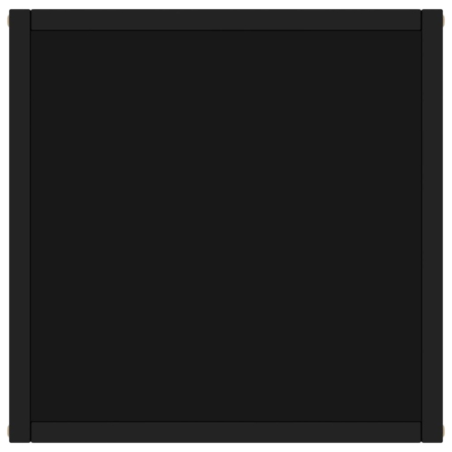 vidaXL Coffee Table Black with Black Glass 15.7"x15.7"x19.7"