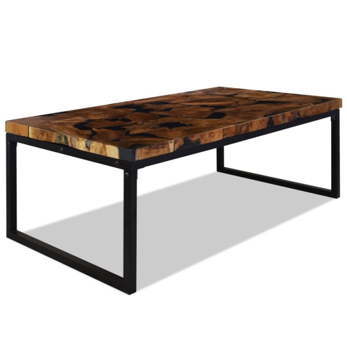 vidaXL Coffee Table Teak Resin 43.3"x23.6"x15.7"