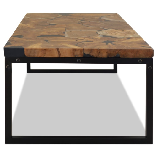 vidaXL Coffee Table Teak Resin 43.3"x23.6"x15.7"