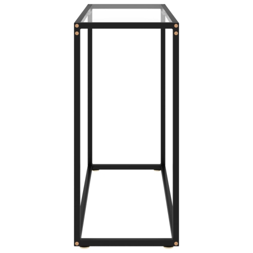 vidaXL Console Table Transparent 31.5"x13.8"x29.5" Tempered Glass