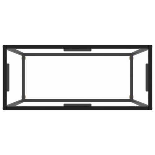 vidaXL Console Table Transparent 31.5"x13.8"x29.5" Tempered Glass