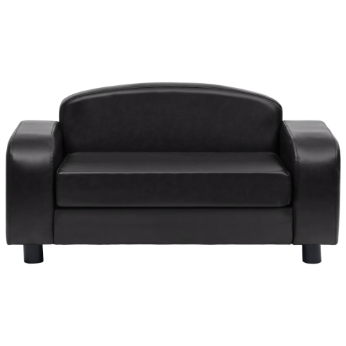 vidaXL Dog Sofa Black 31.5"x19.7"x15.7" Faux Leather