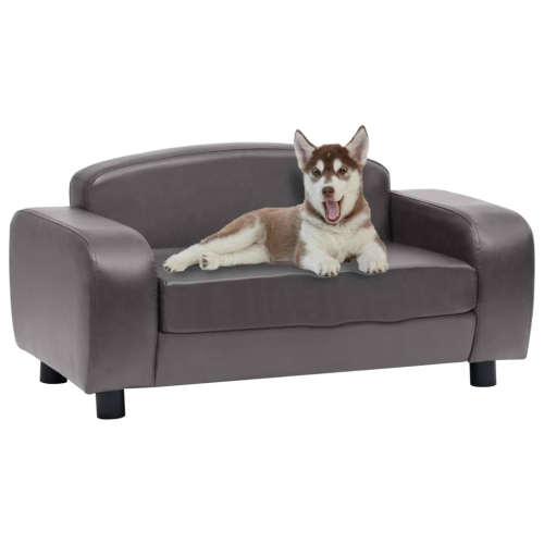 VIDAXL  Dog Sofa Gray 31.5"x19.7"x15.7" Faux Leather