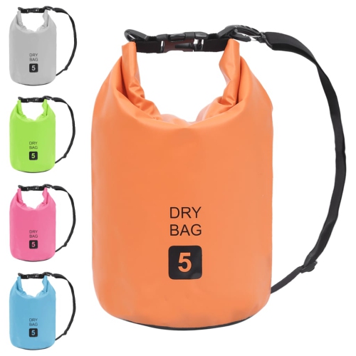 vidaXL Dry Bag Orange 1.3 gal PVC