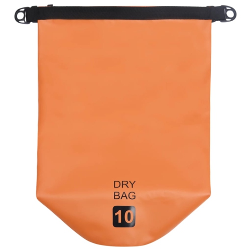 Sac étanche VidaXL, orange, 2.6 gallons, PVC