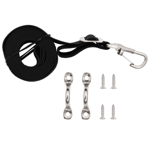 Sangles supérieures vidaXL, 2 pièces, tissu et acier inoxydable