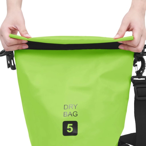 Sac étanche VidaXL, vert, 1.3 gal, PVC