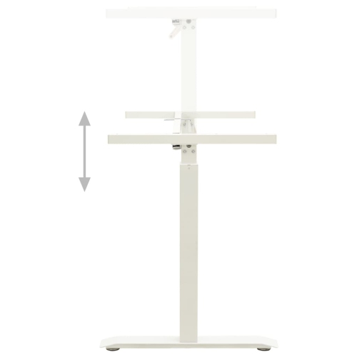 vidaXL Manual Height Adjustable Standing Desk Frame Hand Crank White