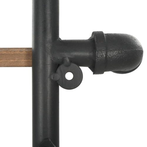 vidaXL Bookcase Solid Firwood and Steel 31.4"x16.5"x70.8"